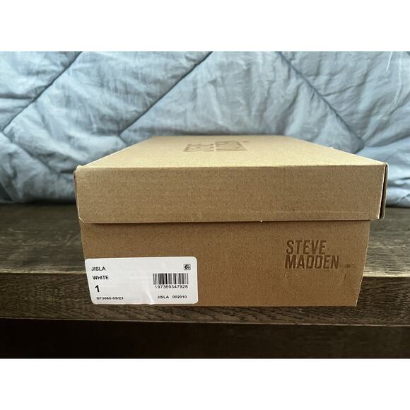 Steve Madden White Jisla Tennis Shoes Girls size 1 - Picture 6 of 6